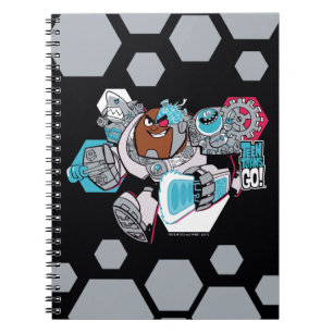 Teen Titans Go! Cyborgs arsenal grafik Anteckningsbok Med Spiral