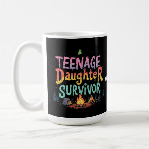 Teenage DaughSurvivor Funny Parentings-citat Kaffemugg