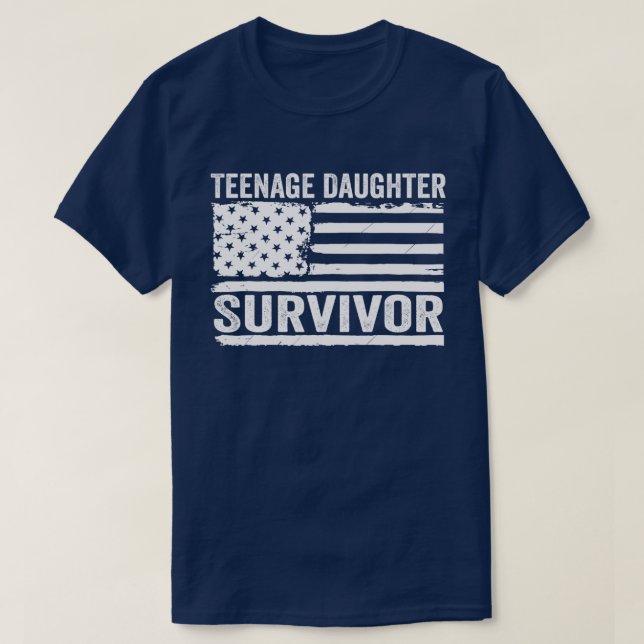 Teenage DaughSurvivor T Shirt (Design framsida)