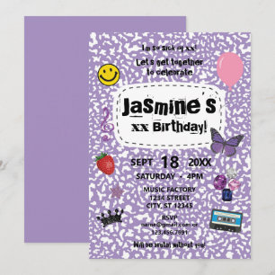 Teenage Dream Birthday-inbjudan Lavender Inbjudningar