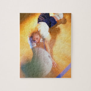 Teenage Girl spelar volleyball Pussel