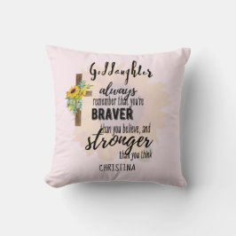 Teenage GODDAUGHTER Motivering Quote Sunwers Kudde