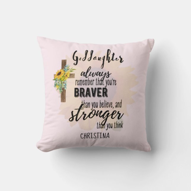 Teenage GODDAUGHTER Motivering Quote Sunwers Kudde (Framsida)