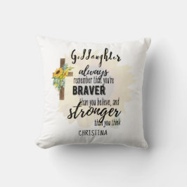 Teenage GODDAUGHTER Motivering Quote Sunwers Kudde
