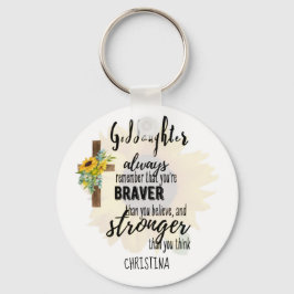 Teenage GODDAUGHTER Motivering Quote Sunwers Nyckelring