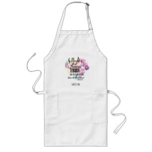 Teenage Goddotter Gift Rosa Unicorn Proverb Cute Långt Förkläde