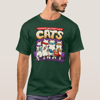 Teenage Mutant Lazy Cats av Tobe Fonseca T Shirt