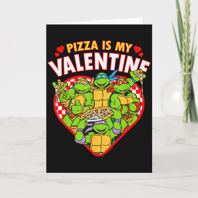 Teenage Mutant Ninja Turtles Pizza är min valentin Kort (Framsida)