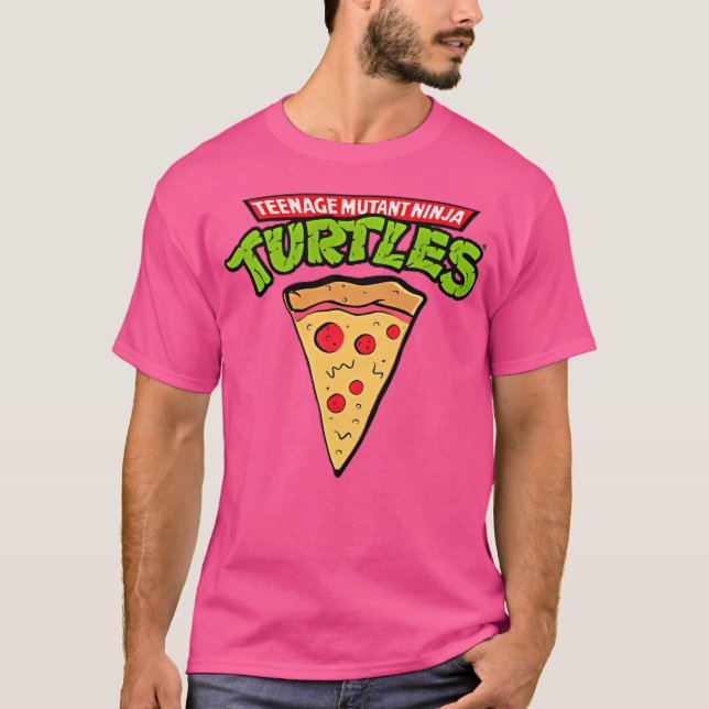 Teenage Mutant Ninja Turtles Pizza Retro Classic P T Shirt (Framsida)
