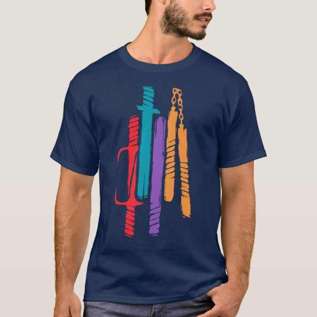Teenage Mutant Ninja WeaponsMNTInspired Minimalist T Shirt (Framsida)
