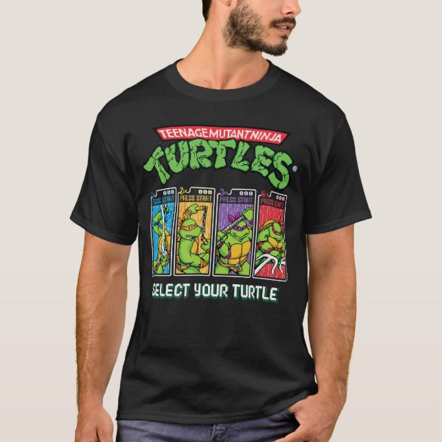 Teenage Mutant Ninjaurtles Select Yoururtle Video  T Shirt (Framsida)