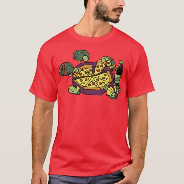 Teenage Turtle Pizza Lover by Tobe Fonseca T Shirt (Framsida)