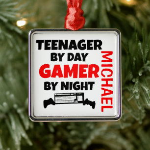 Teenager Gamer Julgransprydnad Metall