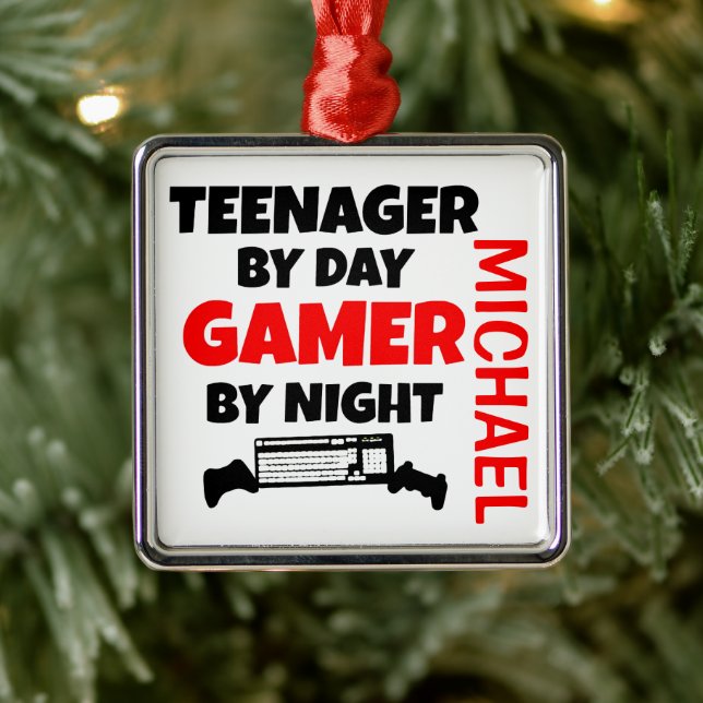 Teenager Gamer Julgransprydnad Metall (Träd)