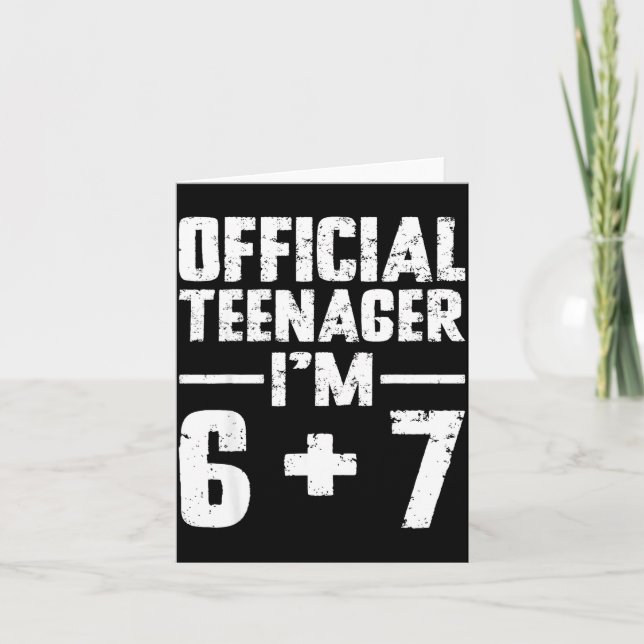 Teenager I'm 13th Birthday 6 7 Meme Six Seven Slan Kort (Framsida)