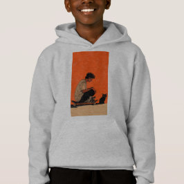 Teenager sitting on skateboard Lofi T Shirt