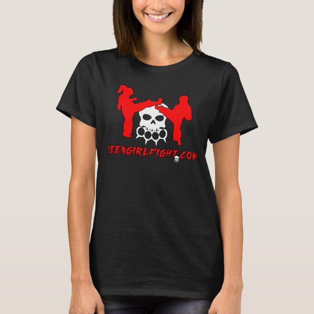 TeenGirlFight.com T Shirt (Framsida)