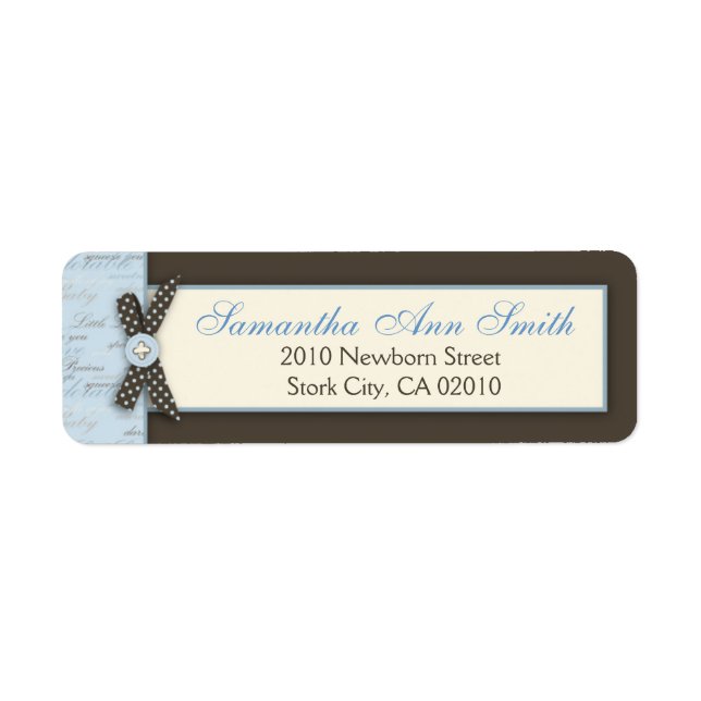 Teeny Toes BLU-returetikett Returadress Etikett (Framsidan)