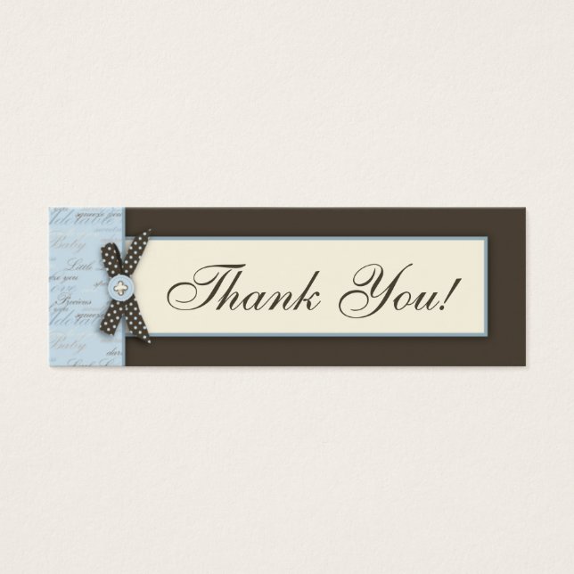 Teeny Toes BLU TY Smala Gift Märkre Litet Visitkort (Framsidan)