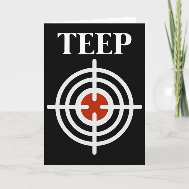 Teep Target Bullseye Muay Thai Kickboxning Mma Fig Kort (Framsida)