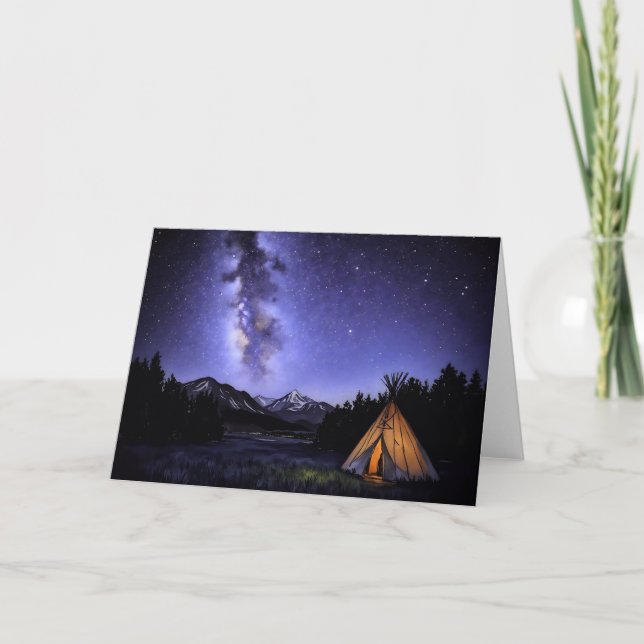 Teepa Dreaming Watercolor Milky Way Kort (Framsida)