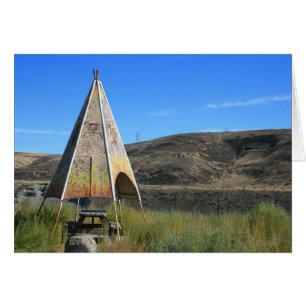 Teepee i östliga Washington Hälsningskort