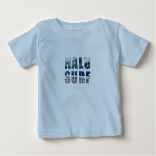 Téer tryckta på hawaiiska vågor i Nalu-Surfa T Shirt