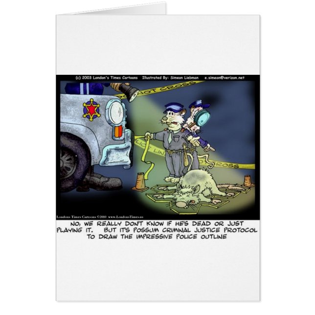 Tees & Collectibles för Possum Protocol Hälsningskort (Framsidan)