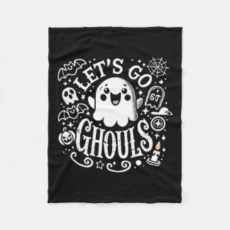 Tees Halloween Lets Go Ghouls Ghost Småbarn Women Fleecefilt