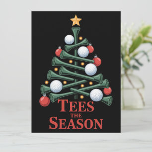 Tees the Season Golf Roligt Jul Golf Träd Julkort