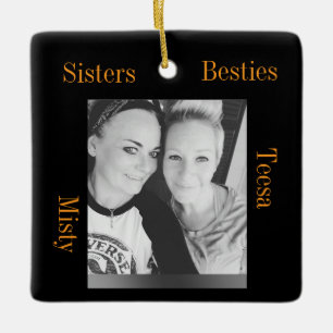Teesa och isty sisters julgransprydnad keramik