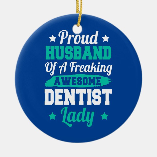 Teeth Doktor Nurse Dental Nursing Dentist Make Julgransprydnad Keramik (Framsidan)