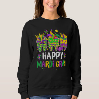 Teeth Jester Mask Dental Hygiene Happy Mardi Gras  T Shirt