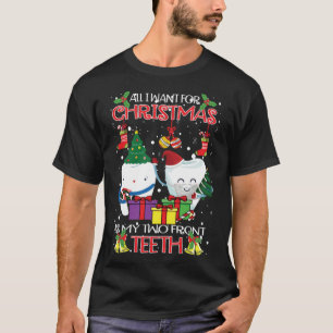 Teeth Santa Hat Ugly jul Sweater Dental Asis T Shirt