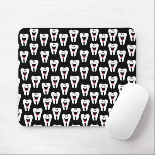 Teeth Smiles, Dentist Black Mouse Pad! Musknappen Musmatta