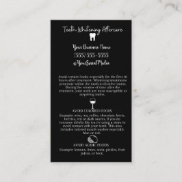 Teeth Whitening Aftercare Visitkort