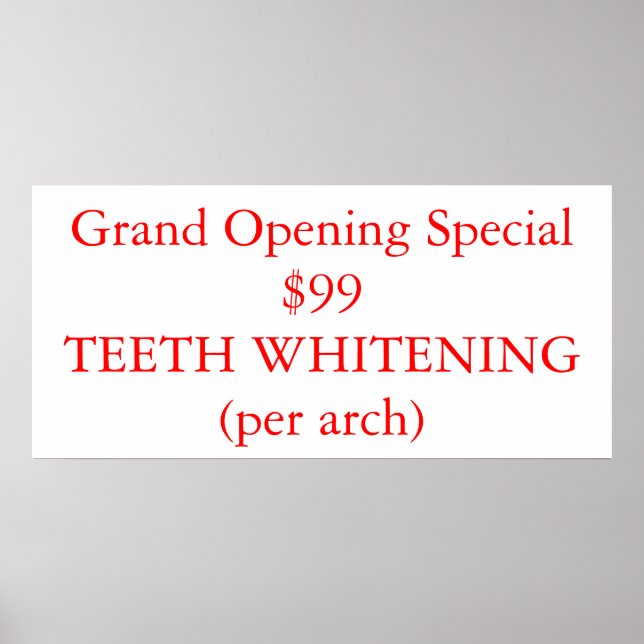 Teeth Whitening Poster (Framsidan)