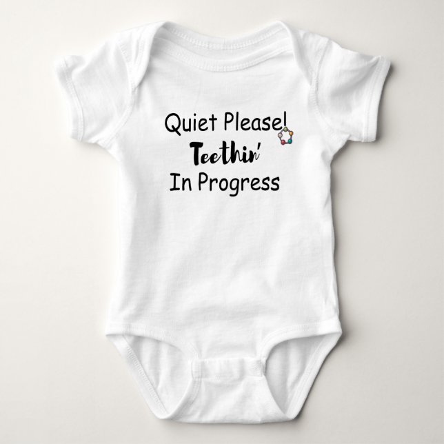 Teething Ring Humor Baby Clothes Cute Quote       T Shirt (Framsida)