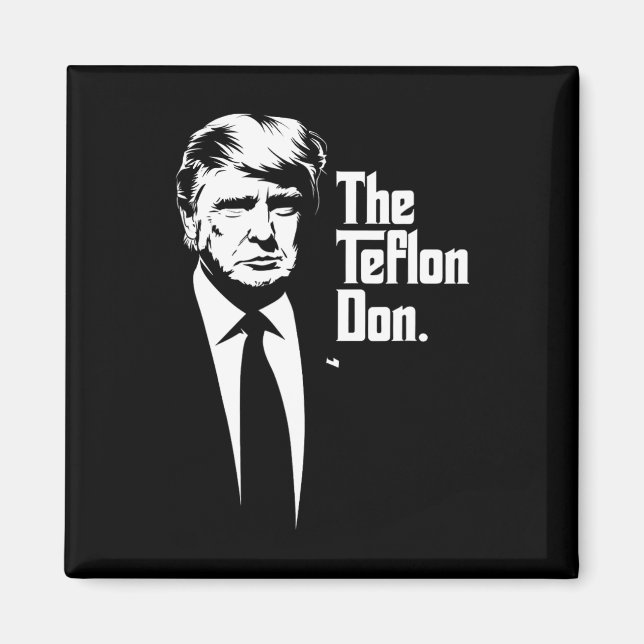 Teflon Don Trump Monochromatic Iconic Art Magnet (Framsidan)