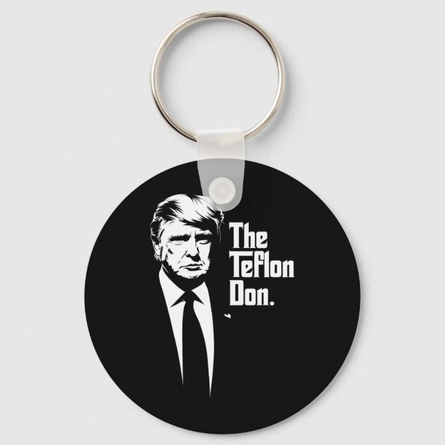 Teflon Don Trump Monochromatic Iconic Art Nyckelring (Framsida)