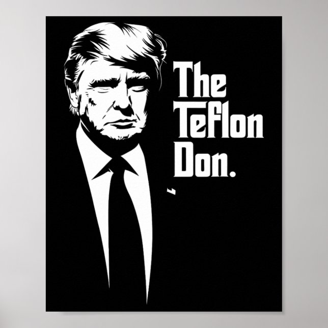 Teflon Don Trump Monochromatic Iconic Art Poster (Framsidan)