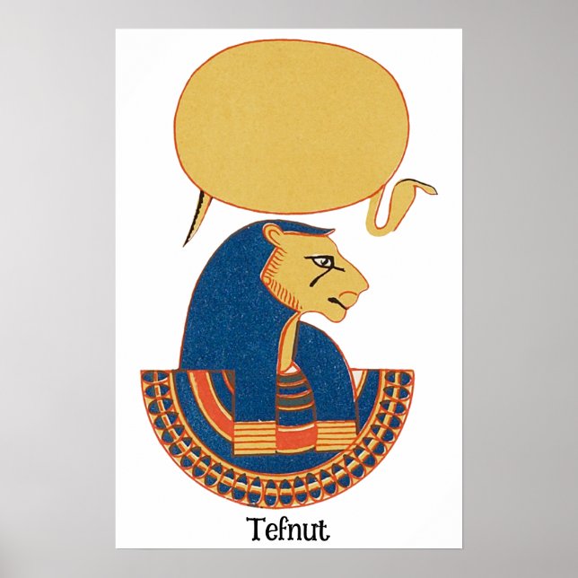 Tefnut Ancient Egyptian guddess Poster (Framsidan)