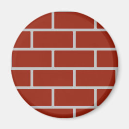 Tegelnät (Brick Red & Grått) Magnet