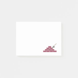 Tegelsten och murslev post-it block