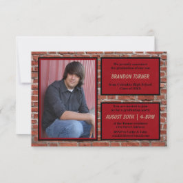 Tegelsten rött & svart med inbjudningar