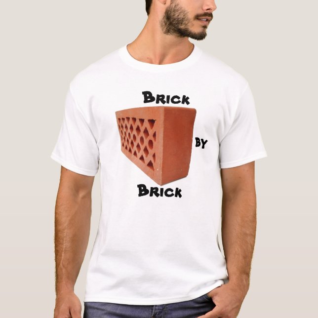 Tegelsten vid tegelsten t shirt (Framsida)