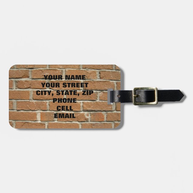 Tegelstenhus Bagagebricka (Horisontell Framsida)