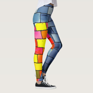 Tegelstenväggdamasker Leggings