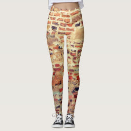Tegelstenväggmönster Leggings