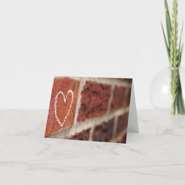Tegelstenväggvalentin Helgkort (Framsida)